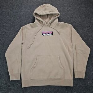 8thwndr Hoodie Mens Medium Embroidered Logo Pullover Hoodie Tan Streetwear